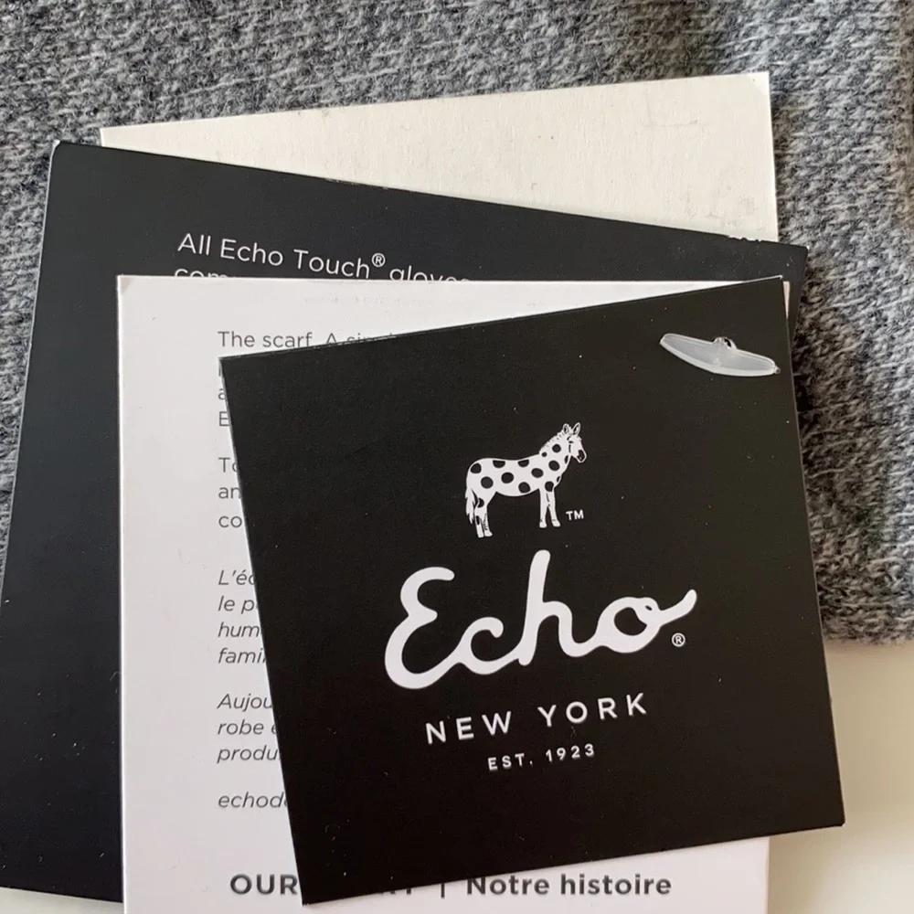 Echo Light Grey Classic Touch Gloves NWT Nordstrom Rack soft warm S/M